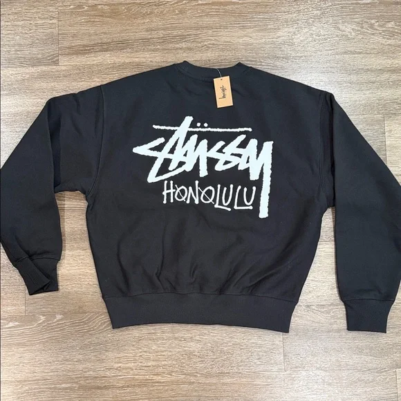 Stussy Black Crewneck Men's Sweater